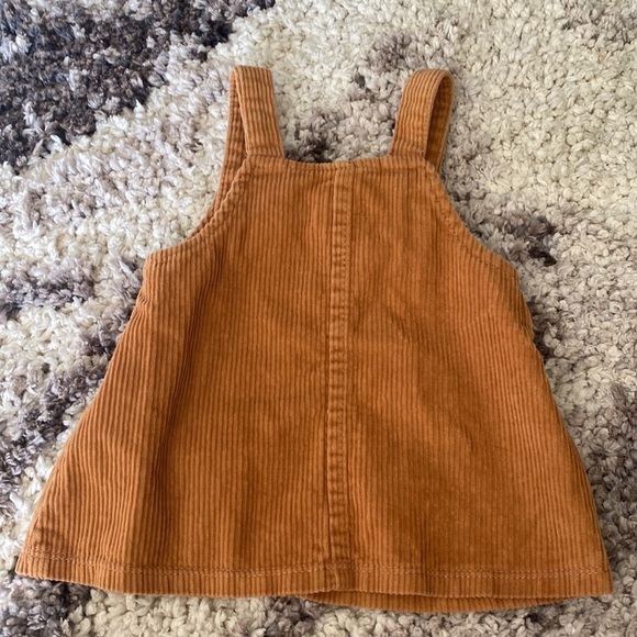 3/$15 SALE NICOLE MILLER NEW YORK RUST RIBBED CORDUROY DRESS 3/6M - Picture 3 of 4